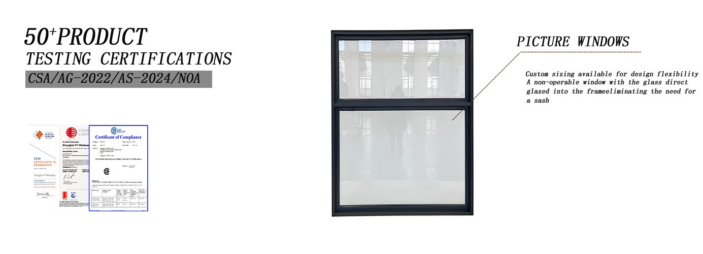 aluminum fixed impact window with Florida NOA certification for coastal and high-rise applications aluminum fixed impact window with Florida NOA certification for coastal and high-rise applications